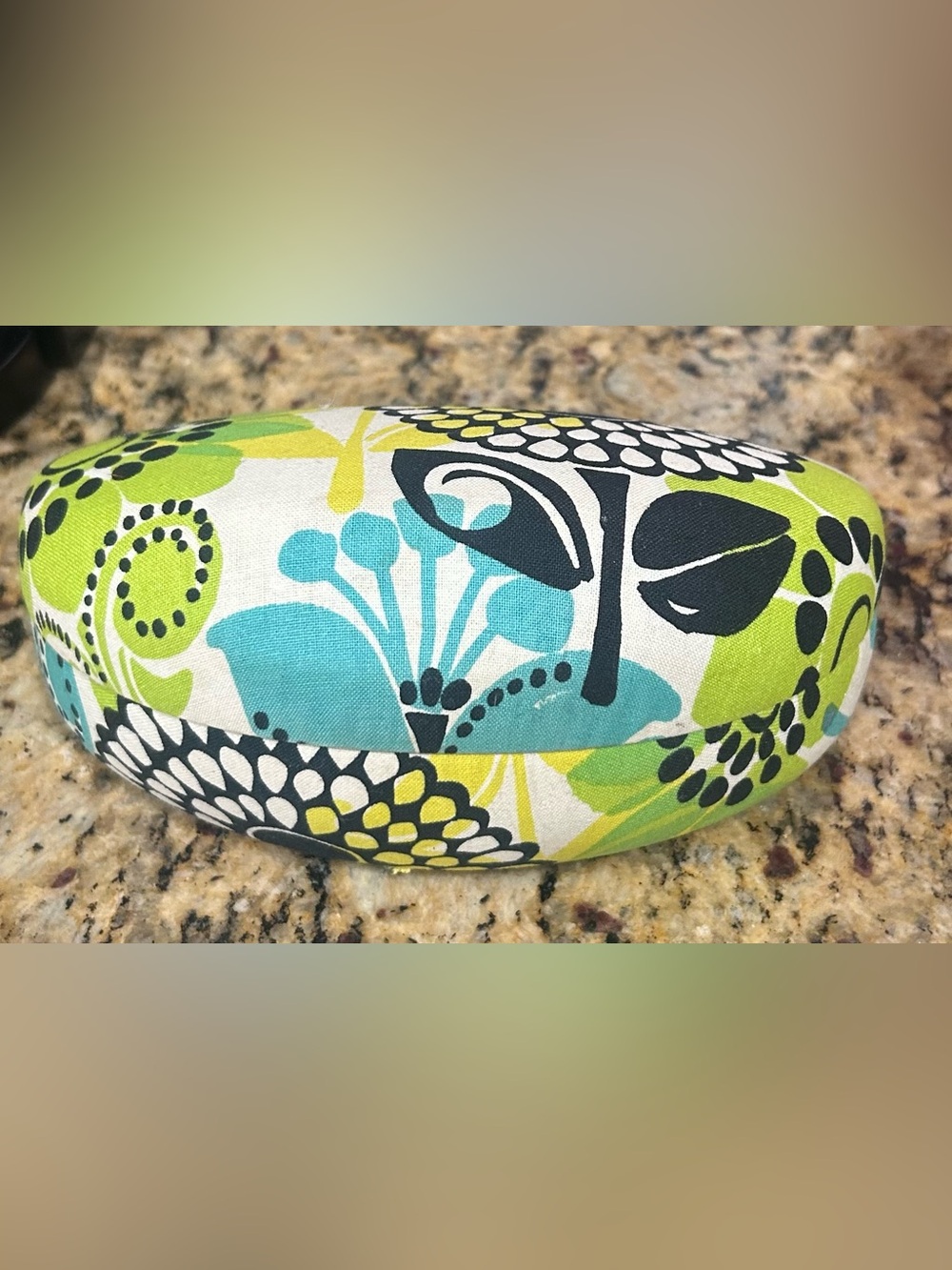 Vera Bradley Floral Green, Yellow & Teal Floral EUC Eyeglass or Sunglasses Case